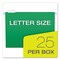 Pendaflex Colored Hanging Folders, Letter Size, 1/5-Cut Tab, Bright Green, 25PK 81610 - alternate 4